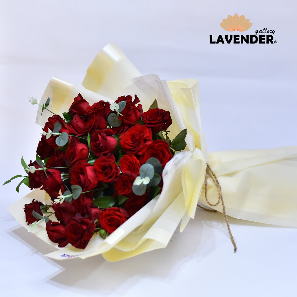 red flowers and green leaves