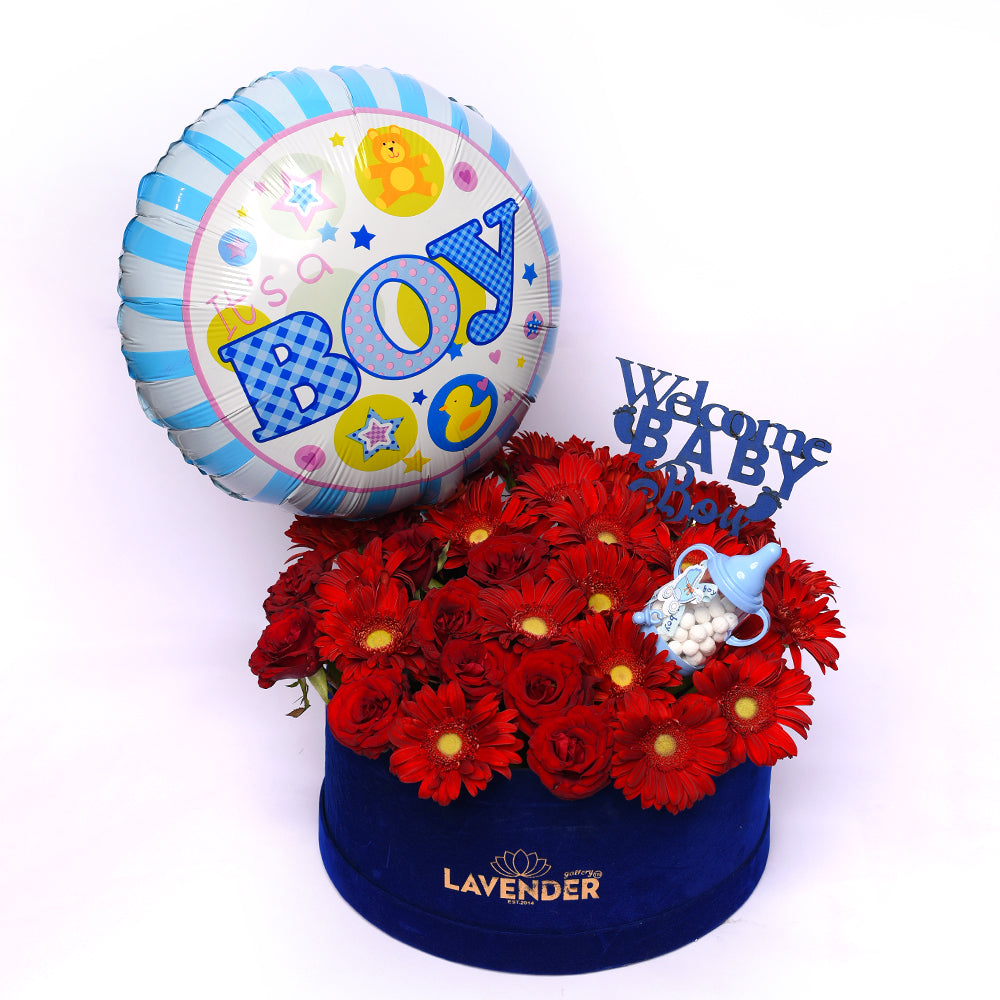 red roses and red gerbera