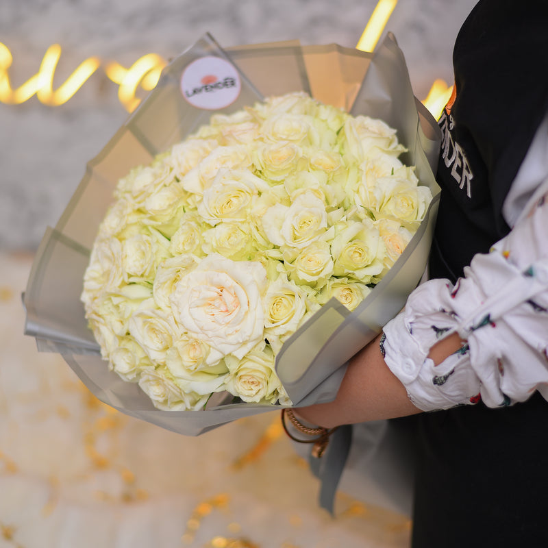 white roses